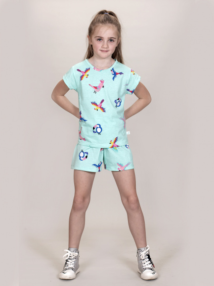 Пижама для девочки попугай/африка