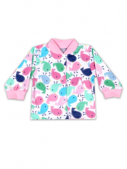 Кофта для новорожденного птички/розовый