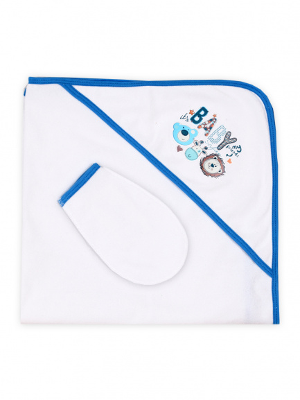 Пелёнка купальная с рукавичкой Т1 беби