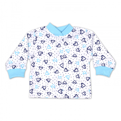 Кофта детская на кнопках сердце/синий