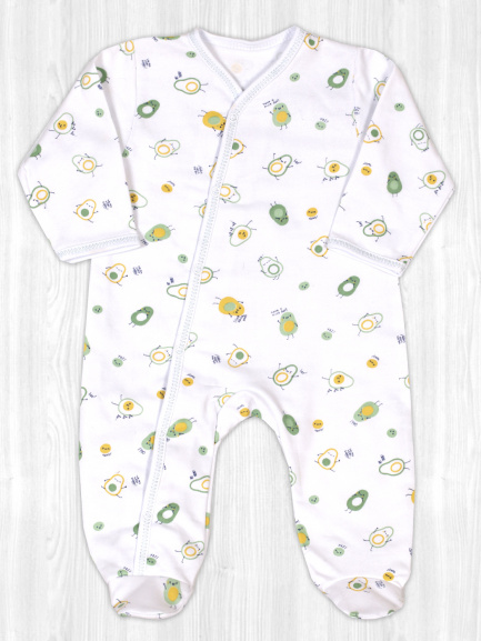 Комбинезон футер авокадики/зеленые