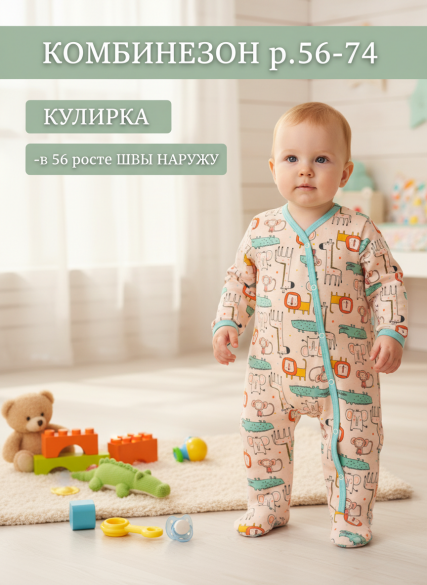 Комбинезон кулирка зоопарк/африка