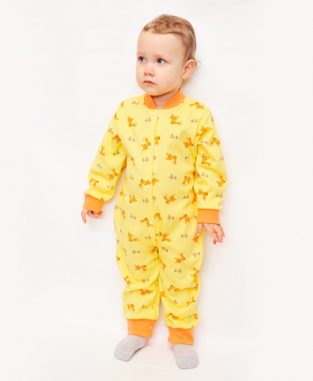 Комбинезон интерлок Жёлтый