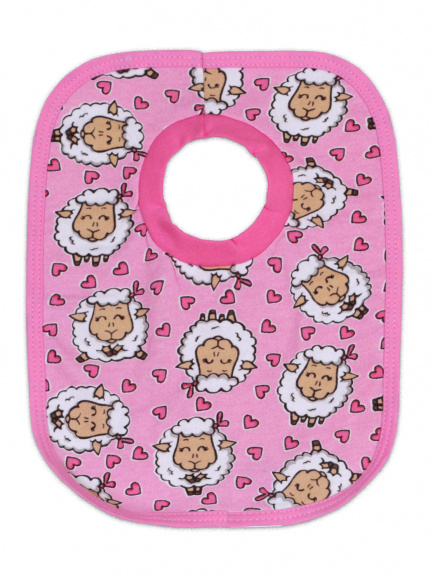 Нагрудник овечки/розовый