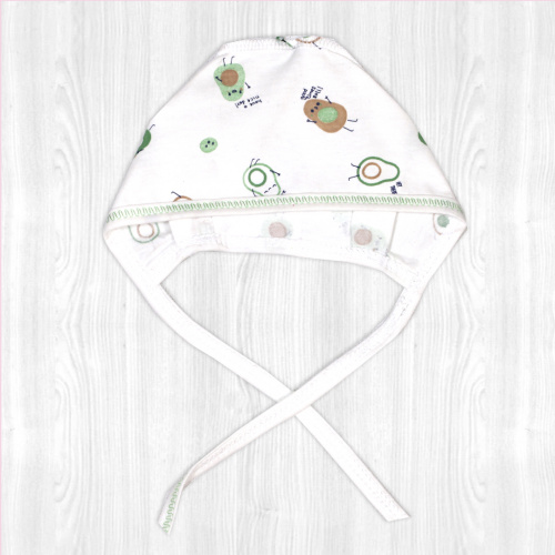 Чепчик детский трикотажный авокадо/коричневый