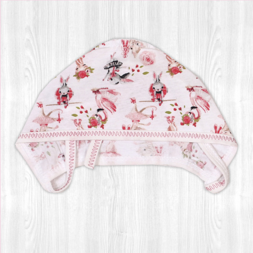 Чепчик детский трикотажный балерина/зайка