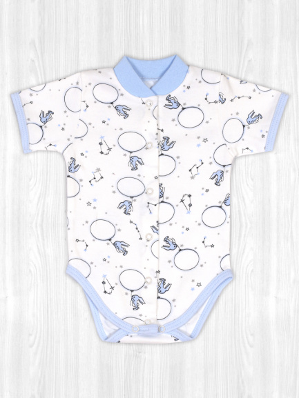 Боди для новорожденных шарик/голубой