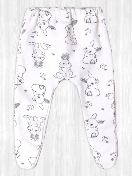 Ползунки на резинке ППг88 (ПрНЧ14ТУ) крольчата/серые