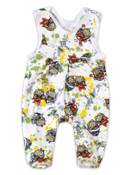 Ползунки длинные детские на кнопках Совы/очки