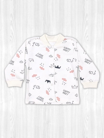 Кофта для новорожденного счастье/розовый