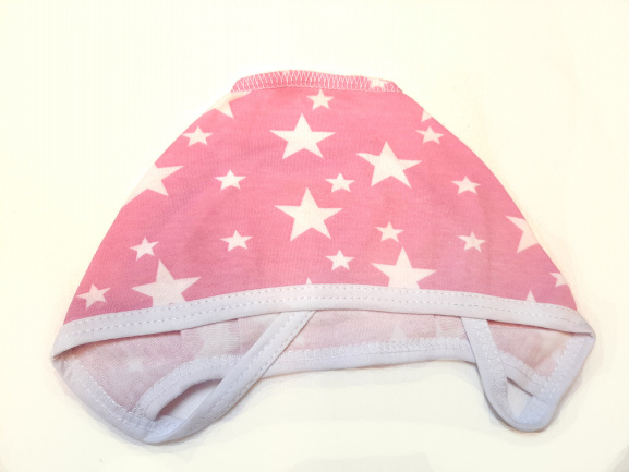 Чепчик детский трикотажный звезды/розовый