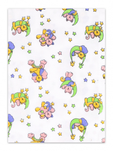 Пеленка фланель месяц/зелёный