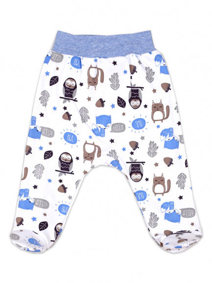 Ползунки на рибане Лиса/синий