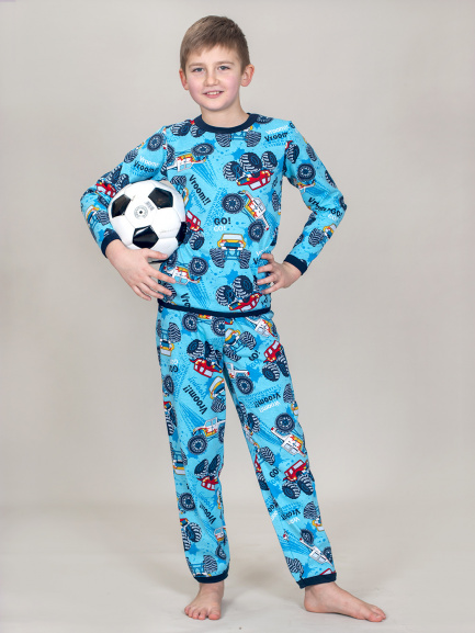 Пижама для детей трак/синий