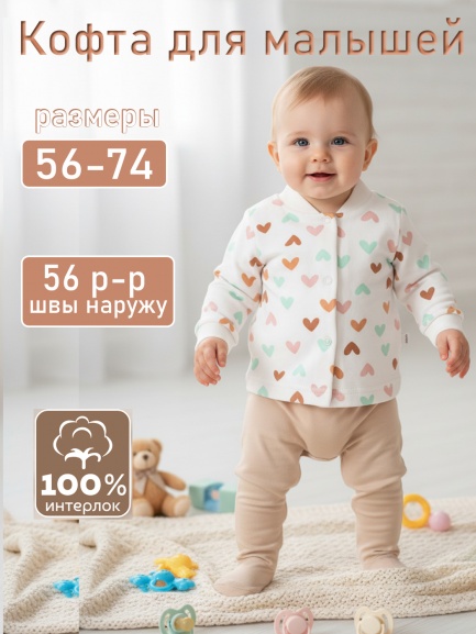 Кофта КТр-47 сердце/мятное