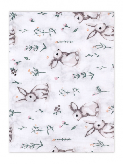 Пеленка муслин двойной зайка серенький