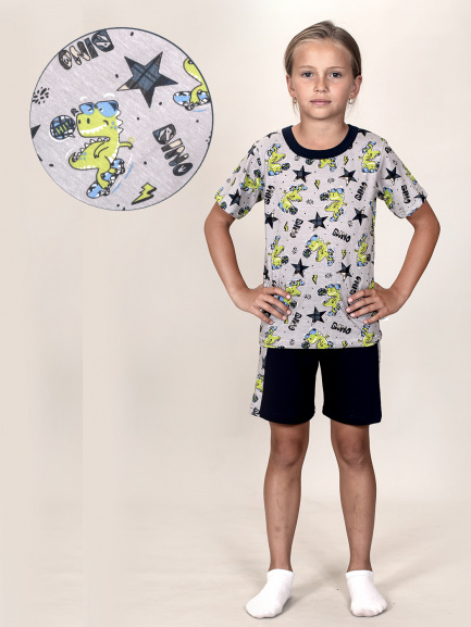 Футболка для мальчиков дино/зеленый