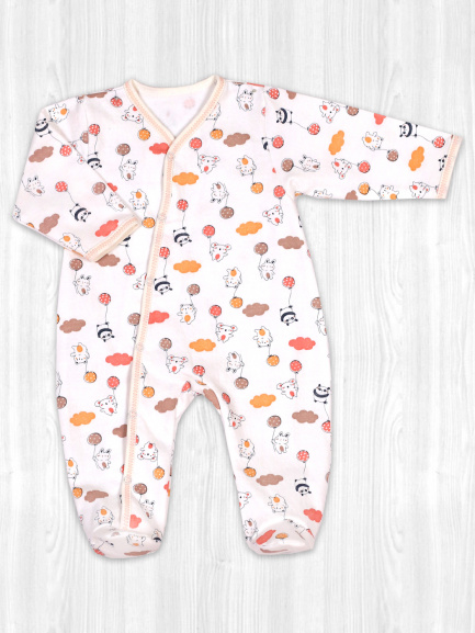 Комбинезон футер коала/персик