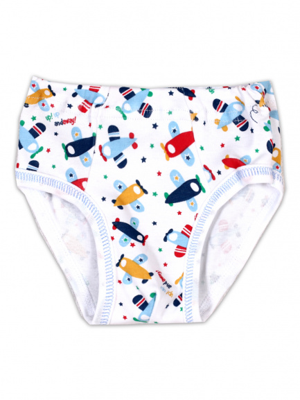 Трусы для мальчика самолеты на белом
