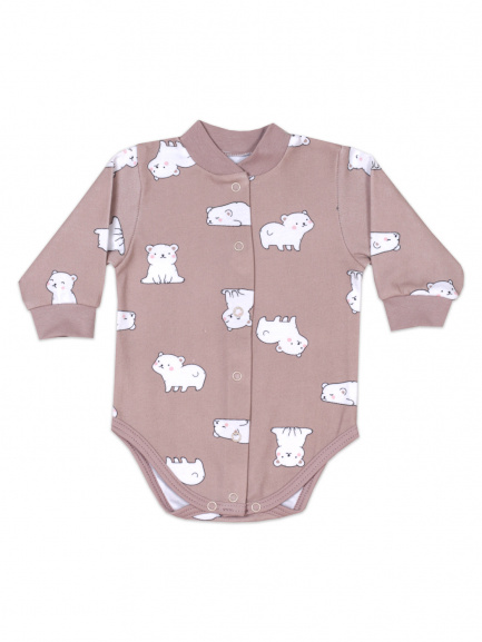 Боди для маленьких бурые/медведи