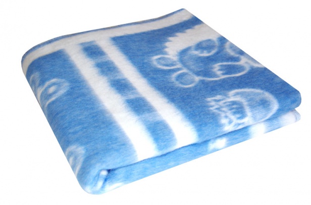 Одеяло байка 100*140см синий