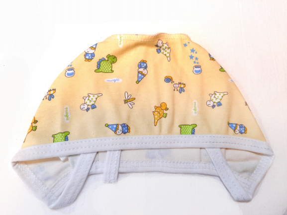 Чепчик детский трикотажный магия/желтый