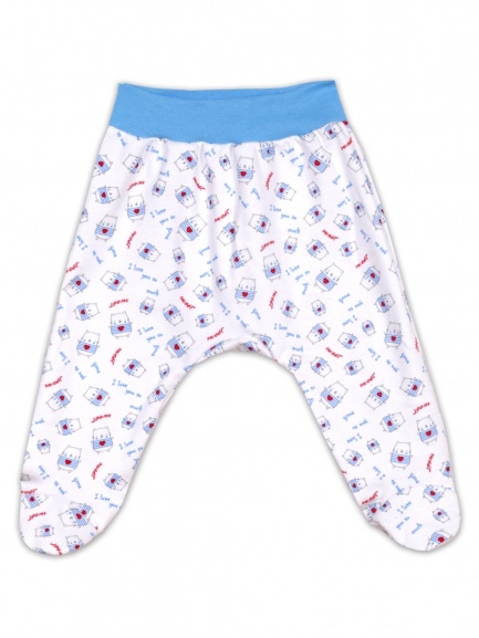 Ползунки на рибане полоска/голубой