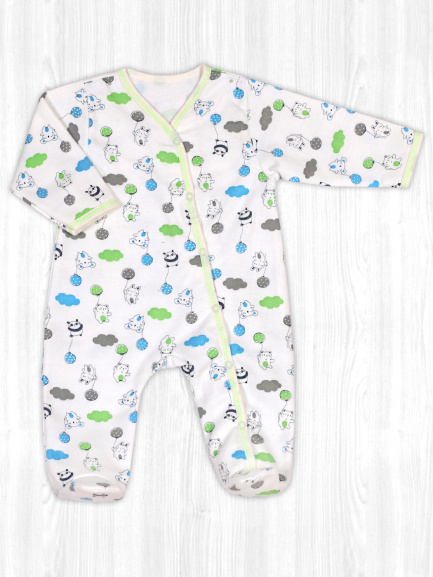 Комбинезон футер коала/салат