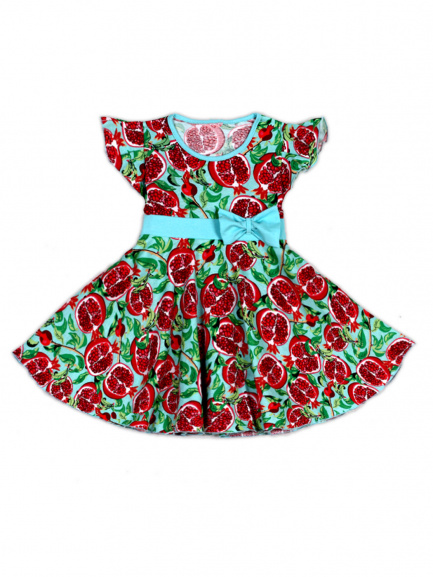 Платье детское гранат/мята