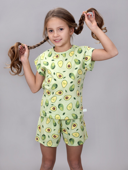 Пижама для девочки авокадо/настоящие