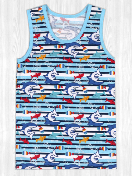 Майка для детей акулы/полоска