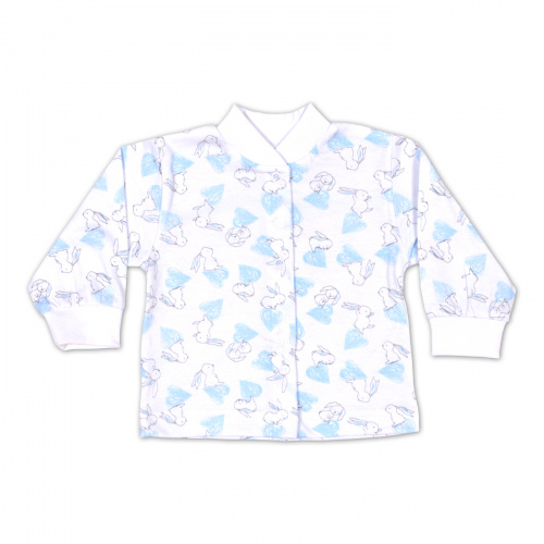 Кофта детская на кнопках кролик/голубой