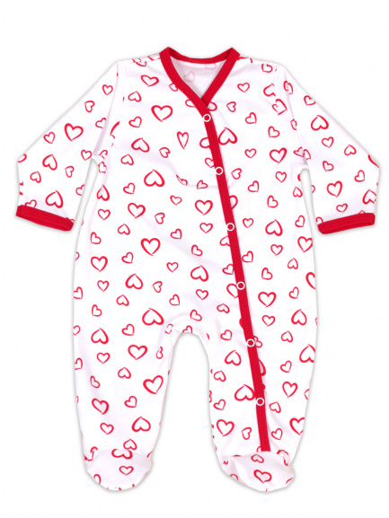 Комбинезон интерлок сердечки