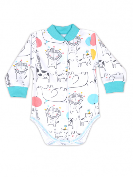 Боди для новорожденных звери/шарики