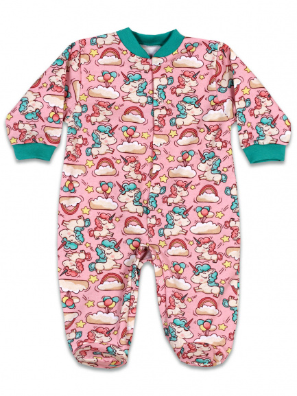 Комбинезон футер пони/мята