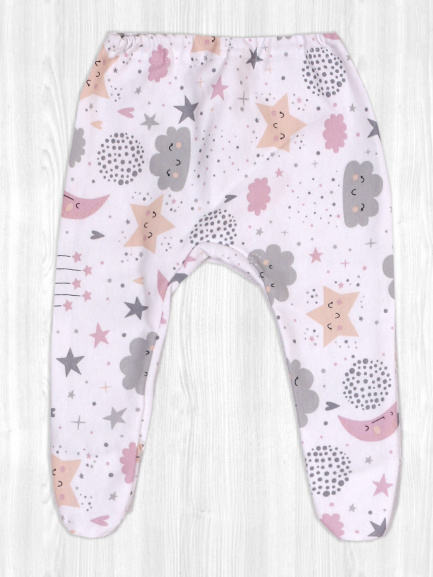 Ползунки на резинке облака/розоватый