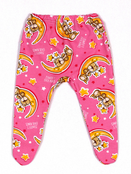 Ползунки для малышей на резинке Соня/розовый