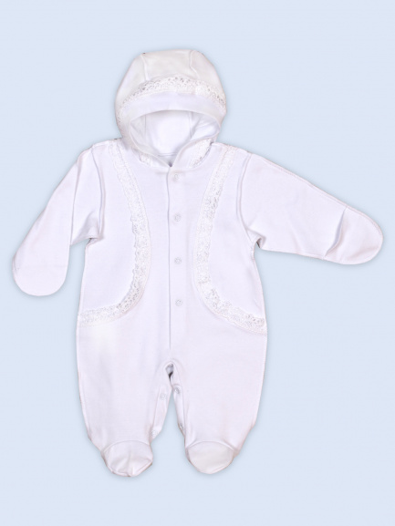 Комбинезон белый с кружевом