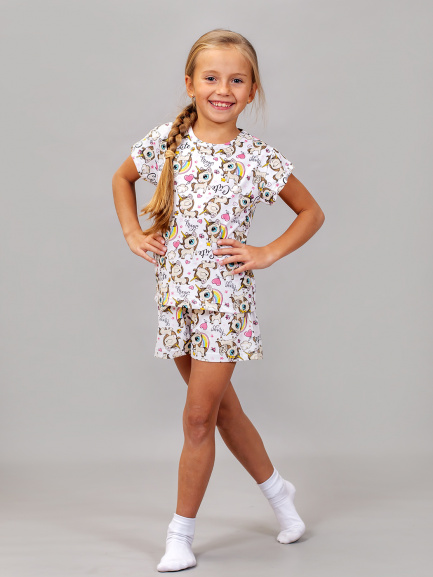 Пижама для девочки Новинка футболка+шорты