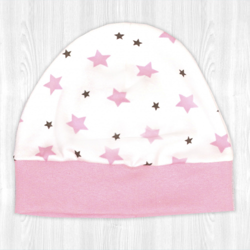 Шапочка детская звезды/розовый