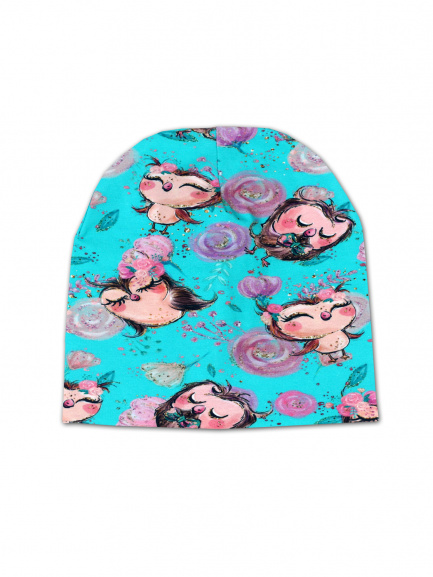 Шапка совы/бирюза