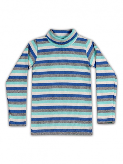 Бадлон полоска лазурный/белый