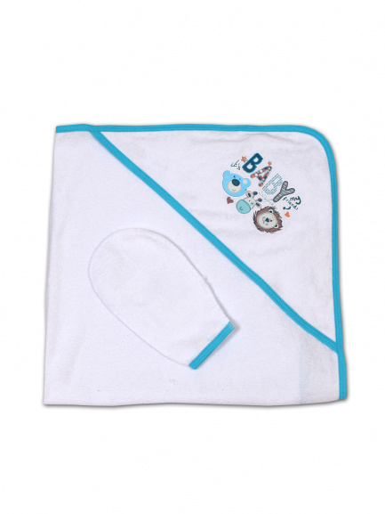 Пелёнка купальная с рукавичкой