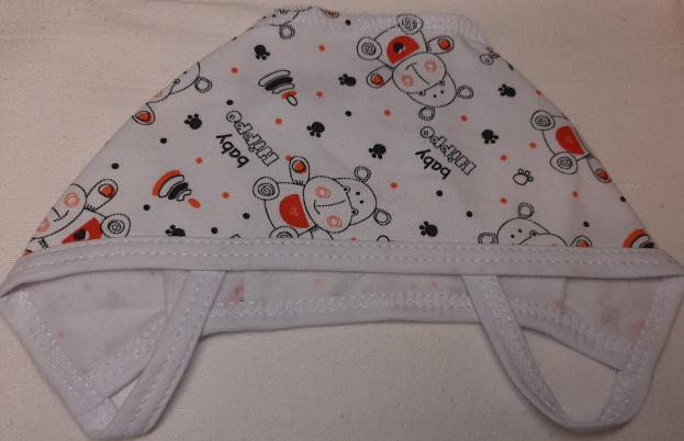 Чепчик бегемотик/белый