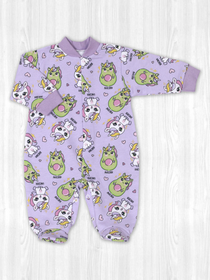 Комбинезон начес авокот/единорог