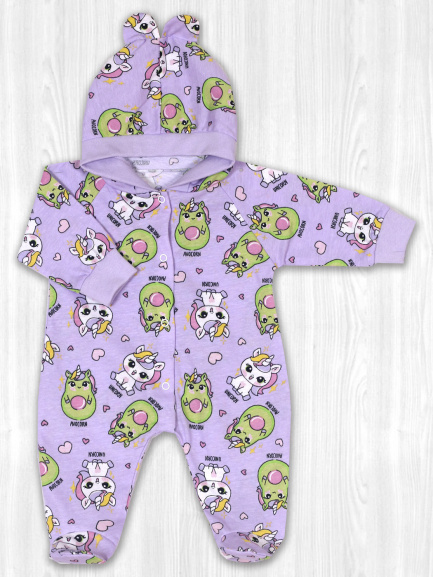 Комбинезон с ушками авокот/единорог