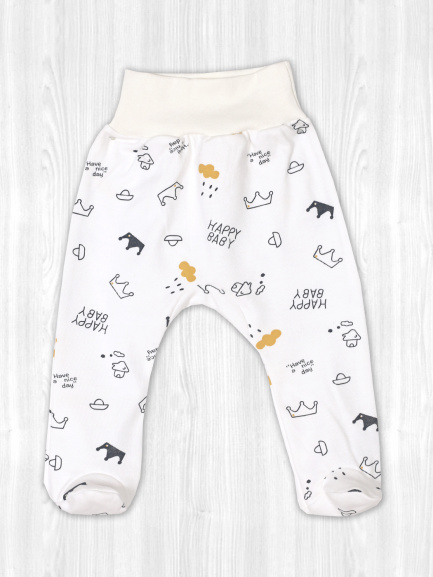 Ползунки на рибане счастье/желтый