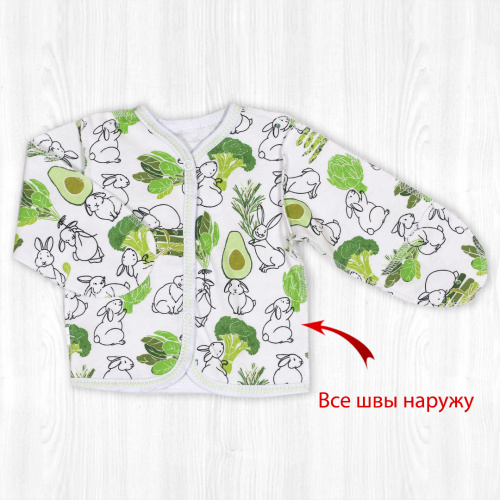 Кофта для новорожденного Крошка кролики/капуста