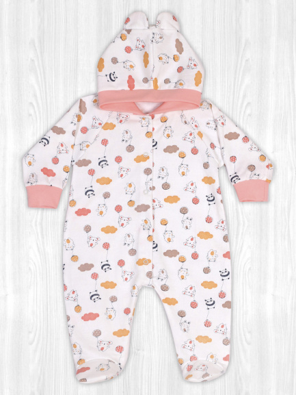 Комбинезон с ушками коала/персик