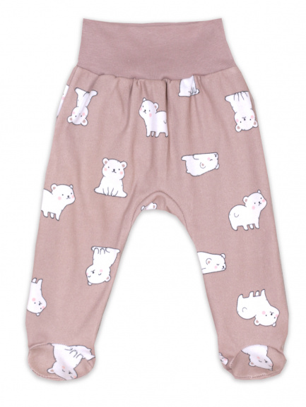 Ползунки на рибане бурые/медведи